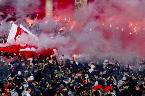 Ajax Amsterdam Supporters Celebrate The Achievement Of The 35Th National Title In Club History