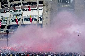 Ajax Amsterdam Supporters Celebrate The Achievement Of The 35Th National Title In Club History