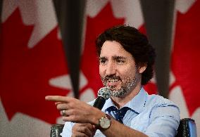 Justin Trudeau And Chrystia Freeland, Participate In A Virtual Discussion - Ottawa