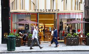 Angelina Paris And Longchamp On Fifth Avenue - NYC
