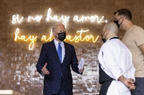Biden visits restaurant in Washington, DC