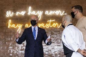 Biden visits restaurant in Washington, DC