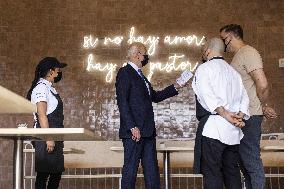 Biden visits restaurant in Washington, DC