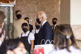 Biden visits restaurant in Washington, DC