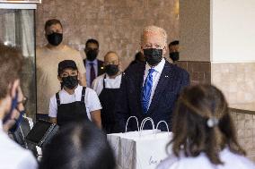 Biden visits restaurant in Washington, DC