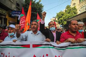 Protest Against Postpone The Palestinian Elections - Gaza