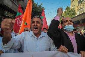 Protest Against Postpone The Palestinian Elections - Gaza