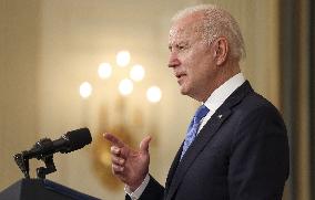 Biden speaks on American Rescue Plan from White House