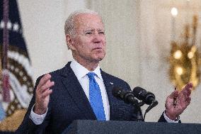 Biden speaks on American Rescue Plan from White House
