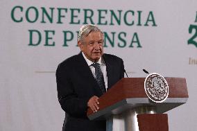 President Lopez Obrador Offers News Conference - Mexico