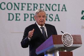 President Lopez Obrador Offers News Conference - Mexico