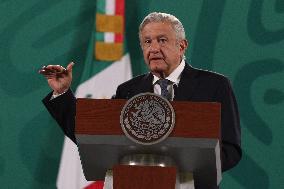 President Lopez Obrador Offers News Conference - Mexico