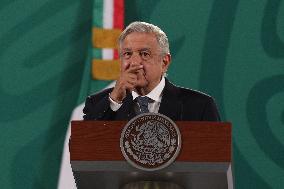 President Lopez Obrador Offers News Conference - Mexico