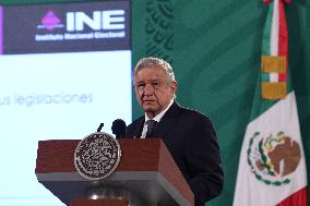 President Lopez Obrador Offers News Conference - Mexico