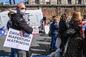 Demonstration Of Wedding Workers - Rome