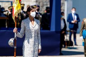 Queen Letizia Chairs Event Of The Aviation Academy of Spain's Army - Madrid