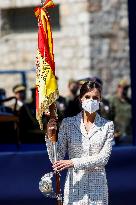 Queen Letizia Chairs Event Of The Aviation Academy of Spain's Army - Madrid
