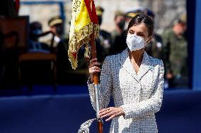 Queen Letizia Chairs Event Of The Aviation Academy of Spain's Army - Madrid