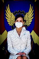 Queen Letizia Chairs Event Of The Aviation Academy of Spain's Army - Madrid