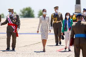 Queen Letizia Chairs Event Of The Aviation Academy of Spain's Army - Madrid