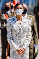 Queen Letizia Chairs Event Of The Aviation Academy of Spain's Army - Madrid
