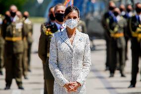 Queen Letizia Chairs Event Of The Aviation Academy of Spain's Army - Madrid