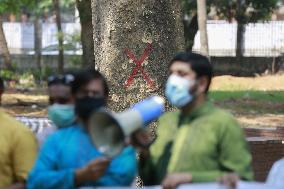 Pro-environmentalist youth organization Green Voice activists - Dhaka