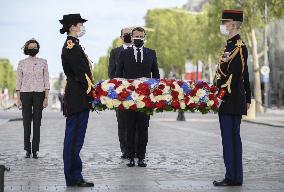 Macron at ceremony for 76th anniversary of WWII victory - Paris