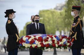 Macron at ceremony for 76th anniversary of WWII victory - Paris