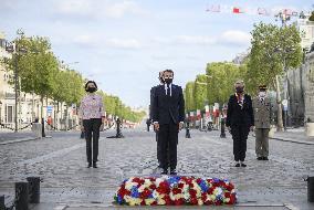 Macron at ceremony for 76th anniversary of WWII victory - Paris