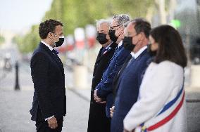 Macron at ceremony for 76th anniversary of WWII victory - Paris