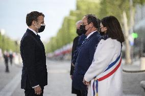 Macron at ceremony for 76th anniversary of WWII victory - Paris