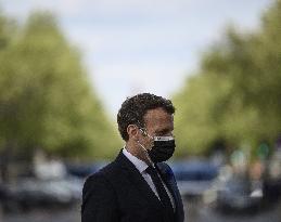 Macron at ceremony for 76th anniversary of WWII victory - Paris