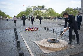 Macron at ceremony for 76th anniversary of WWII victory - Paris