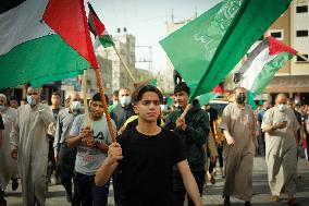 Mass rally against Israeli raid on Al-Aqsa Mosque - Gaza