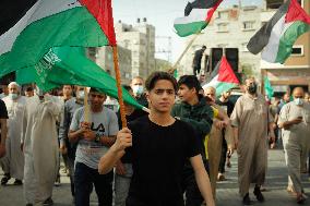 Mass rally against Israeli raid on Al-Aqsa Mosque - Gaza