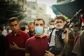 Mass rally against Israeli raid on Al-Aqsa Mosque - Gaza