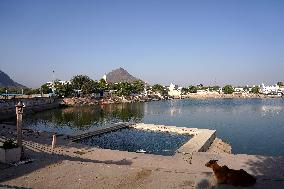 Deserted View Of Holy Pushkar Lake During The Lockdown - Rajasthan