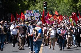 Rally to celebrate 150th anniversary of Paris Commune