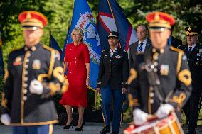 President Biden lays a wreath at Tomb of the Unknown Solider at Arlington National Cemetery