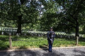 President Biden lays a wreath at Tomb of the Unknown Solider at Arlington National Cemetery