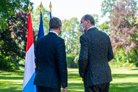 Jean Castex Receives Xavier Bettel - Paris