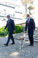 Jean Castex Receives Xavier Bettel - Paris