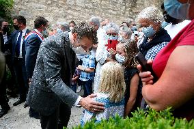 President Macron Visits Saint-Cirq-Lapopie