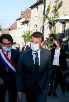 President Macron Visits Saint-Cirq-Lapopie