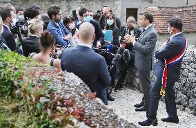 President Macron Visits Saint-Cirq-Lapopie