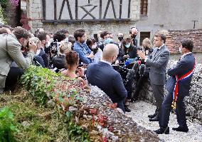 President Macron Visits Saint-Cirq-Lapopie