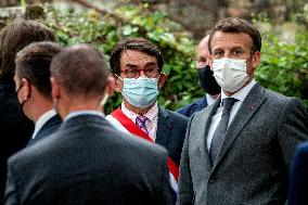 President Macron Visits Saint-Cirq-Lapopie