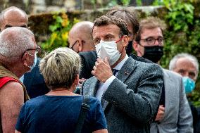 President Macron Visits Saint-Cirq-Lapopie