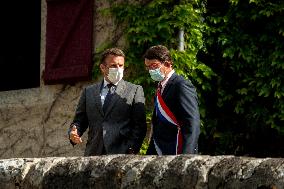 President Macron Visits Saint-Cirq-Lapopie